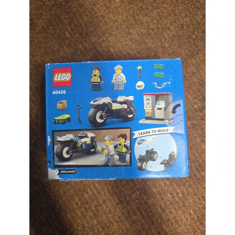 LEGO® City Motorcycle Chase Building Set 60455, 65 Pieces *Damaged Box*